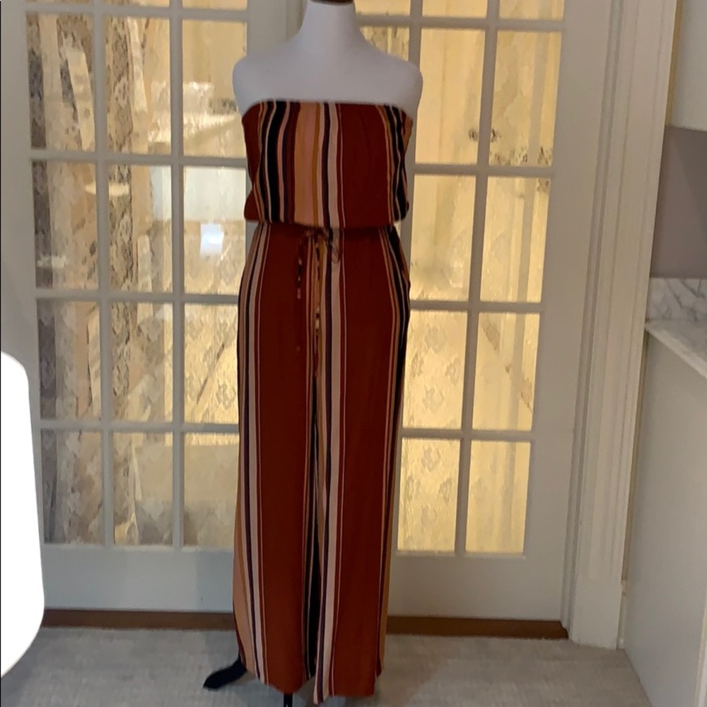 American Eagle NWT strapless jumper  rust multi XL